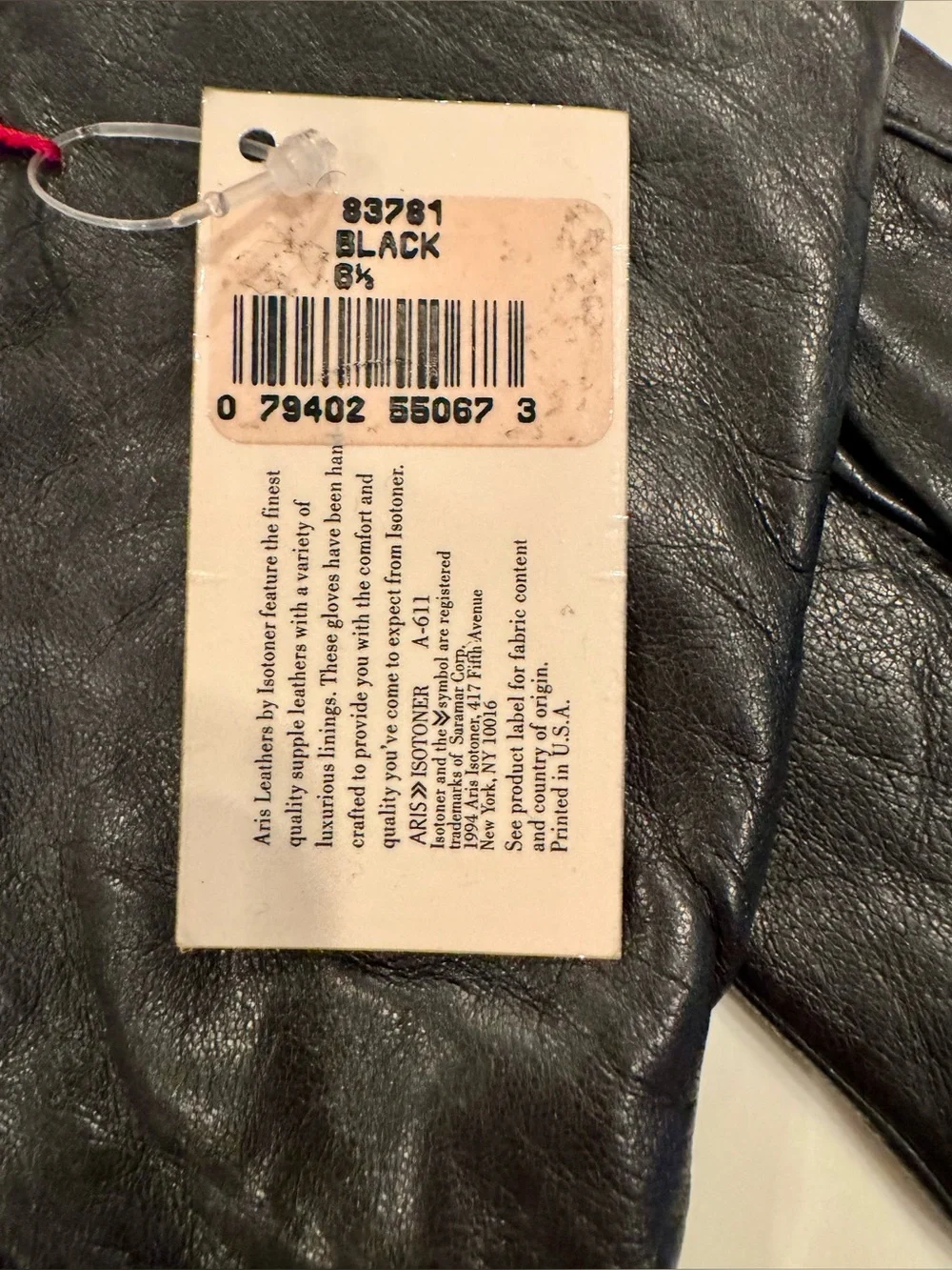 Women’s Isotoner ARIS Leathers Cashmere Lined Black Leather Gloves - NWT